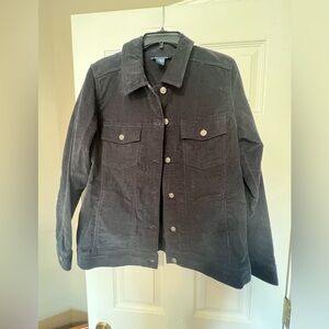 Denim & Co black corduroy jacket size M